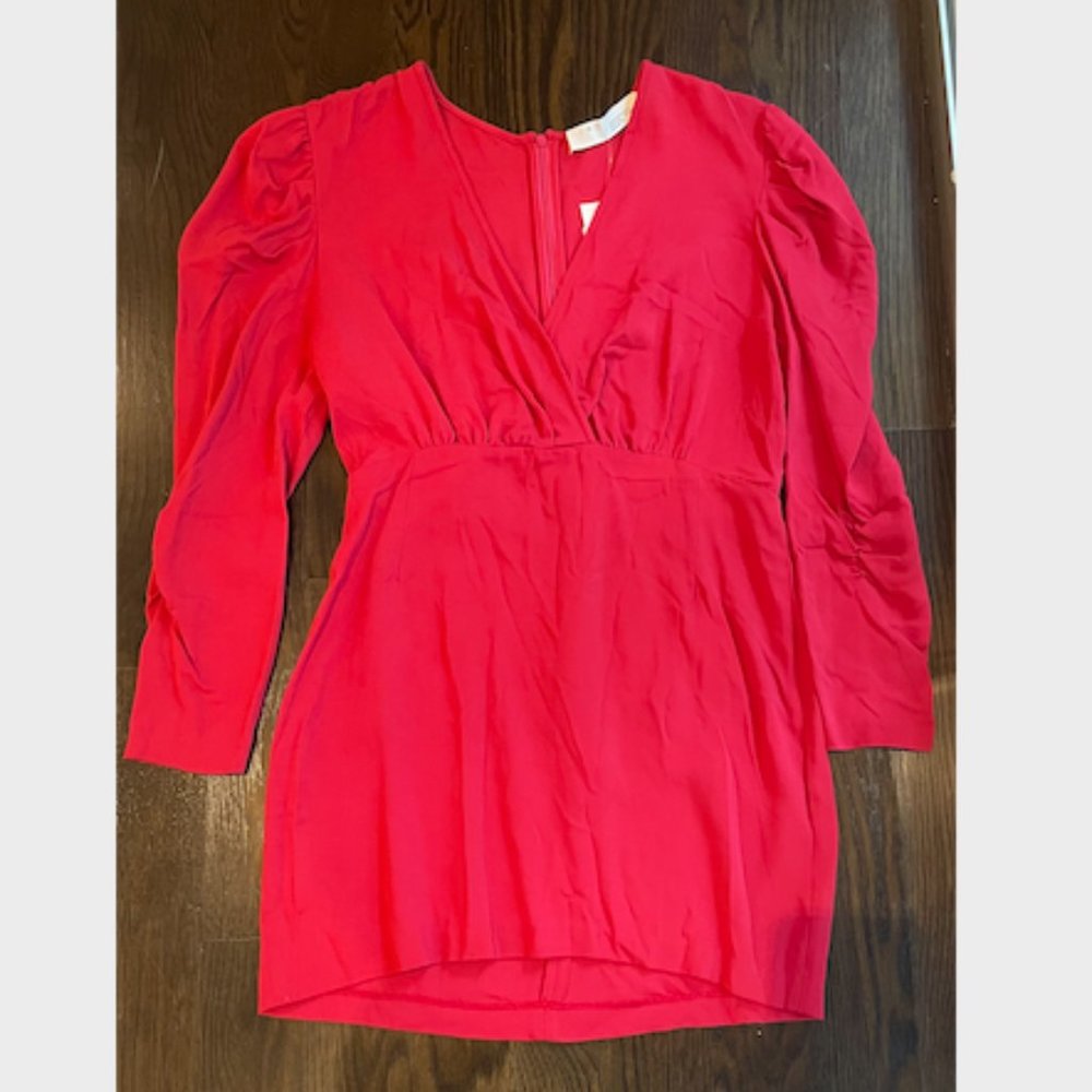 Valeria Red Long Sleeve Dress